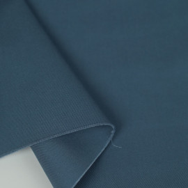 Tissu gabardine poly-coton uni - bleu gris
