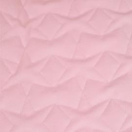 Tissu matelassé velours grainé à motif stars - rose pastel