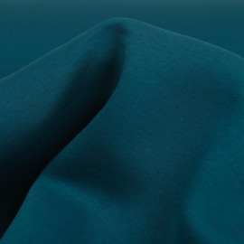 Tissu sweat gratté de coton - uni - bleu canard