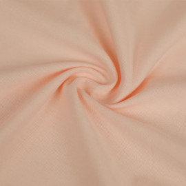 Tissu jersey de coton uni - rose poudré