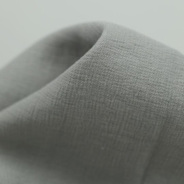 Tissu crêpe lourd texturé uni - gris