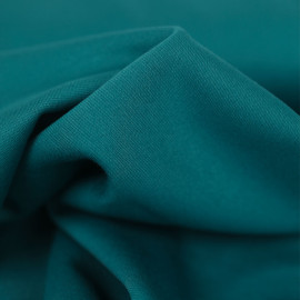 Tissu jersey maille Milano de viscose - uni - bleu canard