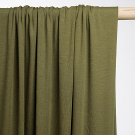 achat tissu jersey bambou vert kaki - pretty mercerie - mercerie en ligne